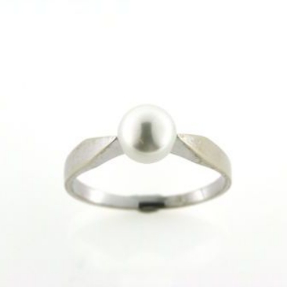 Billede af Ring 6-6½ m/m kulturperle 925s