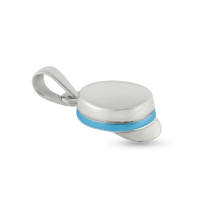 Billede af Vedhæng studenterhue emalje lyseblåt bånd 14 kt. hvg. (HF) 