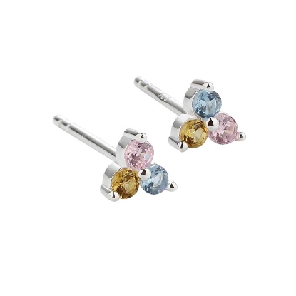 Billede af Aqua Dulce Gunnva øreringe sølv m. cz