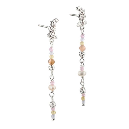 Billede af Aqua Dulce Pretty Pastel Mix øreringe sølv m. cz + fvp