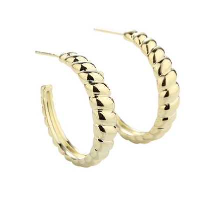 Billede af Aqua Dulce Big Suki øreringe forgyldt sølv