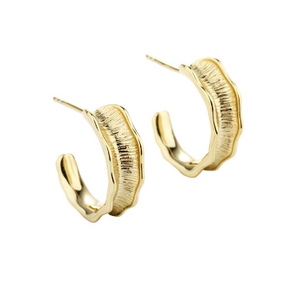 Billede af Aqua Dulce New Fanny øreringe forgyldt sølv