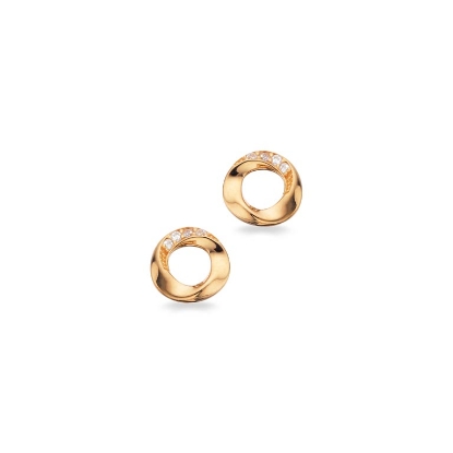 Billede af Øreringe cirkel cubic zir. 8 kt.