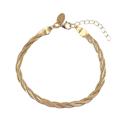 Billede af Aqua Dulce Teresa armbånd forgyldt sølv (17 + 3 cm)