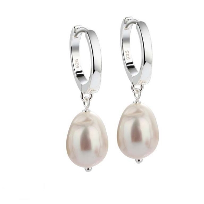 Billede af Aqua Dulce Maren Pearl Small øreringe sølv m. fvp