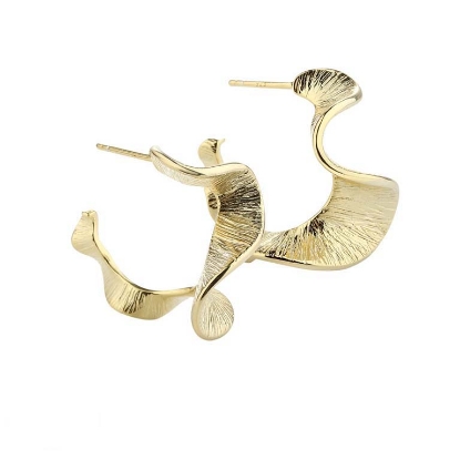 Billede af Aqua Dulce Rhumba Hoop øreringe forgyldt sølv (25 mm)