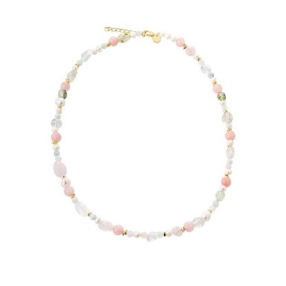 Billede af Aqua Dulce Breeze halskæde forgyldt sølv m. fvp (42 + 3 cm)