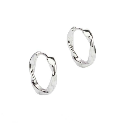 Billede af *Aqua Dulce Twirl øreringe sølv - 13 mm