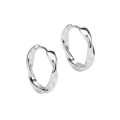 Billede af *Aqua Dulce Twirl øreringe sølv - 20 mm