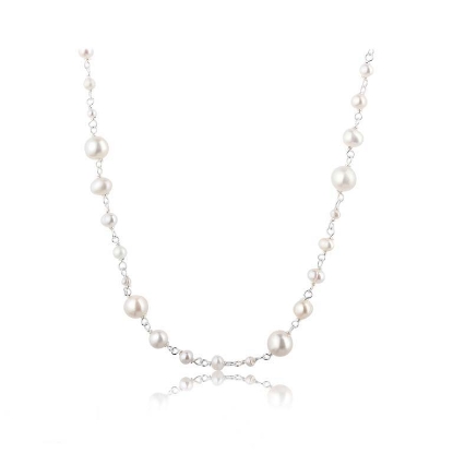 Billede af Aqua Dulce Ghita halskæde sølv m. fvp (42 + 3 cm)