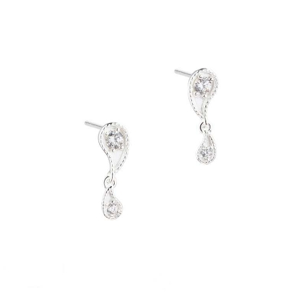 Billede af Aqua Dulce Big Vims øreringe sølv m. cz