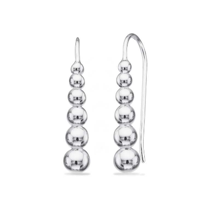 Billede af Ørebøjler kugler sølv rh.