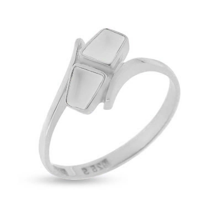 Billede af Tand ring 925 s. m. 2 tænder