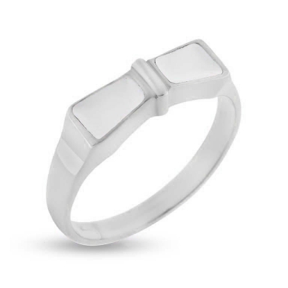 Billede af Tand ring m. 2 tænder i sølv