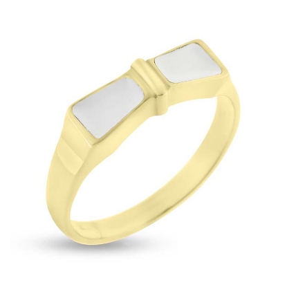 Billede af Tand ring m. 2 tænder 8 kt