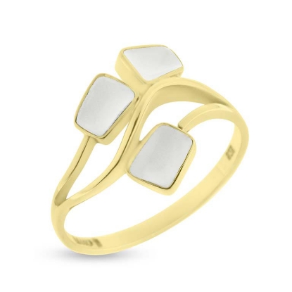 Billede af Tand ring 14 kt. 3 tænder facon 3,3 gr (prisen er excl. guld)