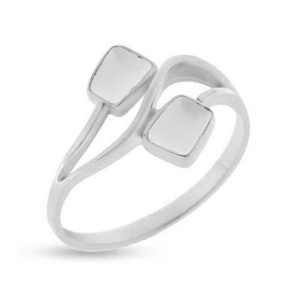 Billede af Tand ring m. 2 tænder 925s