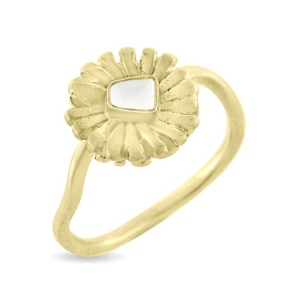 Billede af Tandring med blomst 8 kt.