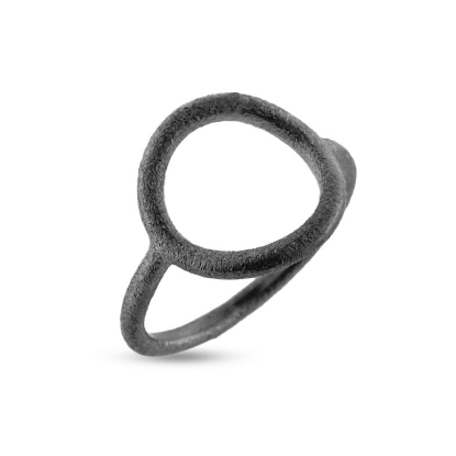 Billede af Ring Circles 15 mm. oxyderet sølv