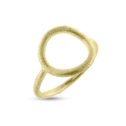 Billede af Ring Circles 15 mm. 8 kt. (overflade sand) 