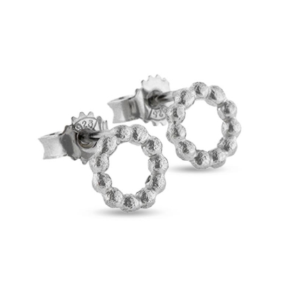 Billede af Ørestik Circles, kugletråd, 8 mm. 925s (overflade sand)