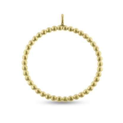 Billede af Vedhæng Circles 39,5 mm. i forgyldt sølv (overflade sand)