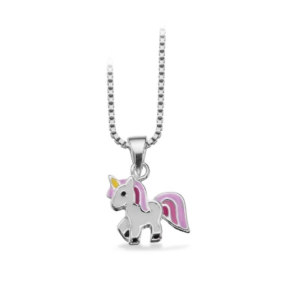 Billede af Vedhæng enhjørning sølv m/kæde
