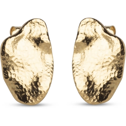 Billede af ENAMEL Copenhagen Maia Large øreringe forgyldt sølv