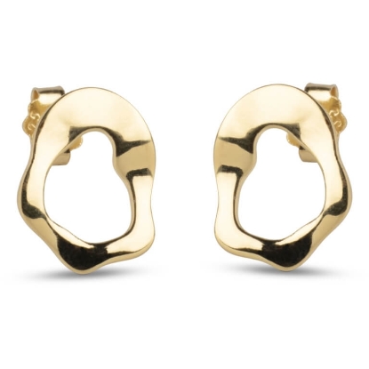 Billede af *ENAMEL Copenhagen Daphne øreringe forgyldt sølv