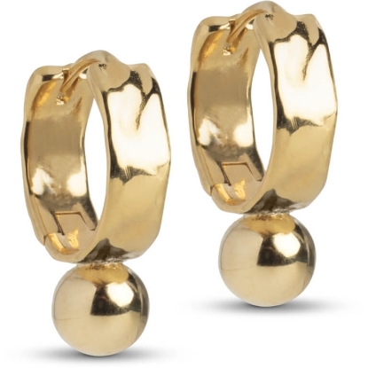 Billede af *ENAMEL Copenhagen Avaya øreringe forgyldt sølv m. fvp