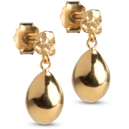 Billede af *ENAMEL Copenhagen Poe øreringe forgyldt sølv