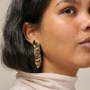 Billede af ENAMEL Copenhagen Solange øreringe forgyldt sølv