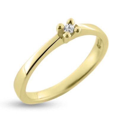 Billede af Ring 4 grab. brill. 0,05 w/pi. 8 kt. 