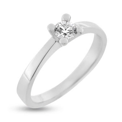 Billede af Ring 4 grab. brill. 0,50 w/piq. 14 kt. hvg.