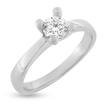 Billede af Ring 4 grab. brill. 0,90 w/piq. 14 kt. hvg.