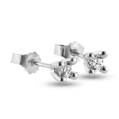 Billede af Dream Delux øreringe 2* 0,20 w/vs. 14 kt. hvg.    