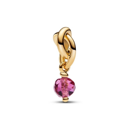 Billede af Pandora Facetteret Evighedscirkel - Pink charm forgyldt metalblanding