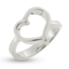 Billede af Ring hjerte, åbent hjerte, 14 kt. hvg.