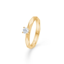 Billede af Mads Z "Romeo & Juliet" ring 14 kt. guld 0,20 ct. w/si brillant (str. 58)
