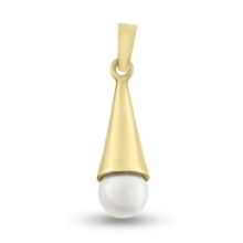 Billede af Vedhæng fv. perle 7-7½ mm. 8 kt. 333