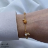 Billede af Aqua Dulce Golden armbånd forgyldt sølv m. mix + fvp (17 + 3 cm)