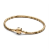 Billede af Pandora Slangekædearmbånd med Tøndelås forgyldt metalblanding (16 cm)