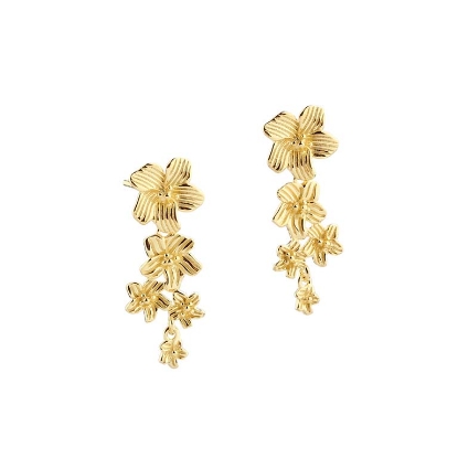 Billede af Aqua Dulce Jasmin Big øreringe forgyldt sølv