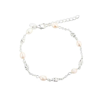 Billede af Aqua Dulce Milena armbånd sølv m. perler (17 + 3 cm)