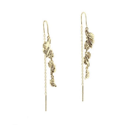 Billede af Aqua Dulce Koi Thread øreringe forgyldt sølv