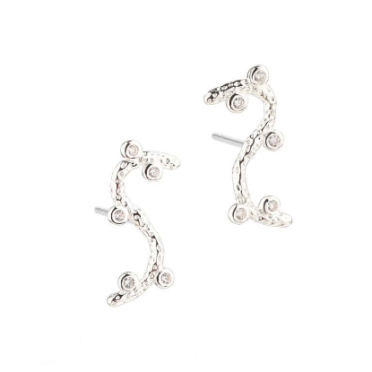Billede af *Aqua Dulce Barbara øreringe sølv m. cz