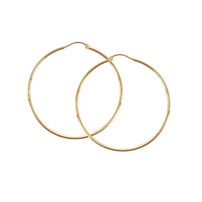 Billede af Aqua Dulce Ana creoler forgyldt sølv (50 mm)