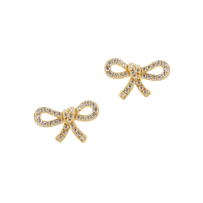 Billede af *Aqua Dulce Bow Tie øreringe forgyldt sølv