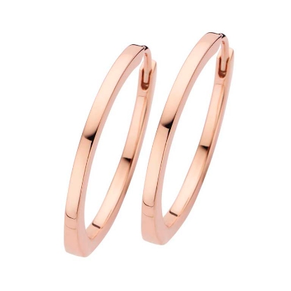 Billede af Spirit Icons Passion stor ørecreol rosaforgyldt sølv