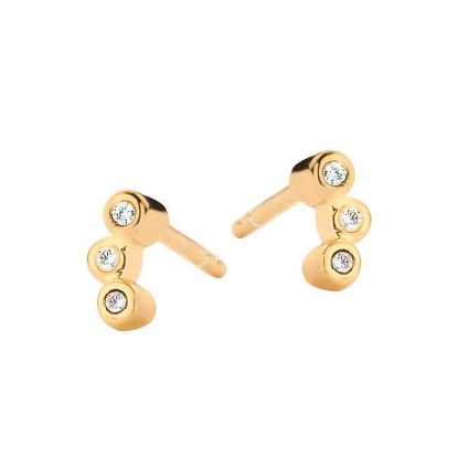 Billede af Spirit Icons Bliss ørestik sølv forgyldt med syntetiske zirkonia 